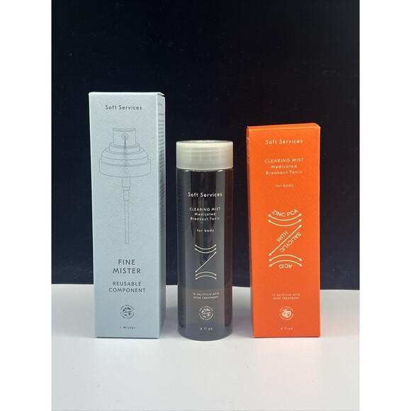Soft Services Clearing Mist MEDICATED Breakout Tonic For Body 4 oz WITH SPRAYER - Picture 2 of 6